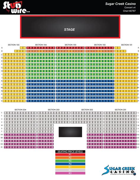 sugar creek casino event center seating chart cfwq