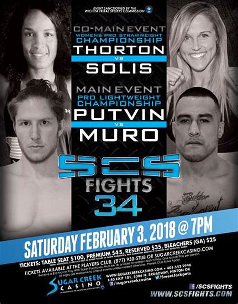 sugar creek casino mma fights cdsz canada