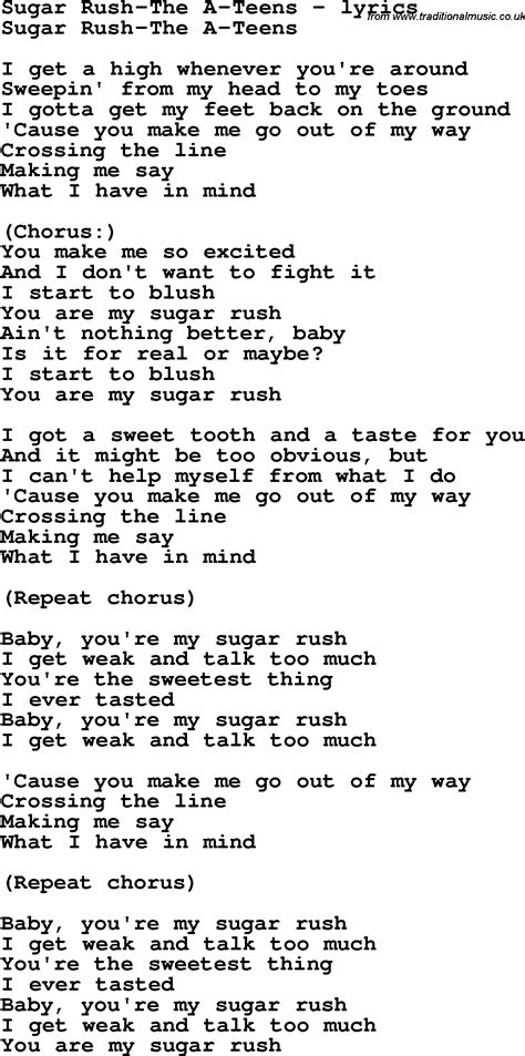 sugar rush lyrics