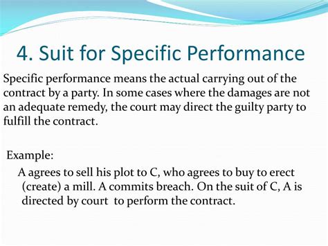Suit For Specific Performance