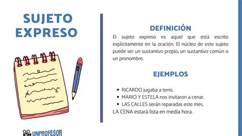 Sujeto Expreso Simple