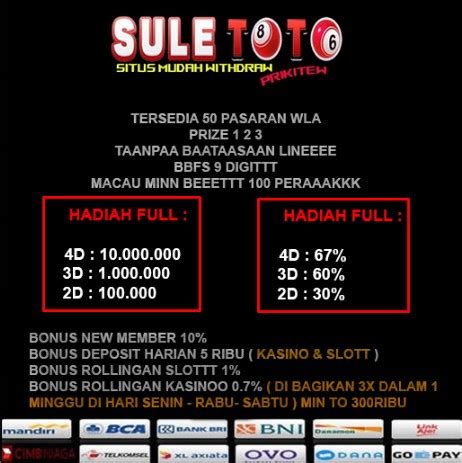 SULE TOTO - SULETOTO | Portal Toto Togel Ajaib Dengan Fitur Eksklusif Untuk