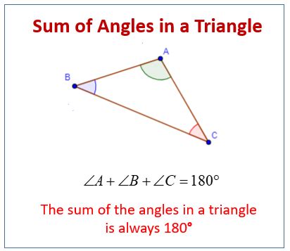 Sum Of Angles In A Triangle Worksheet