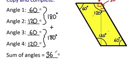 Sum Of Angles Of A Quadrilateral Quadrilateral Angles Missing Angles In Quadrilaterals - Missing Angles In Quadrilaterals