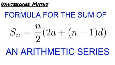 Sum Of Arithmetic Series Equation