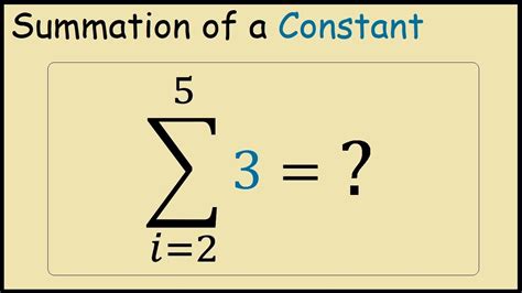 sum of constant formula