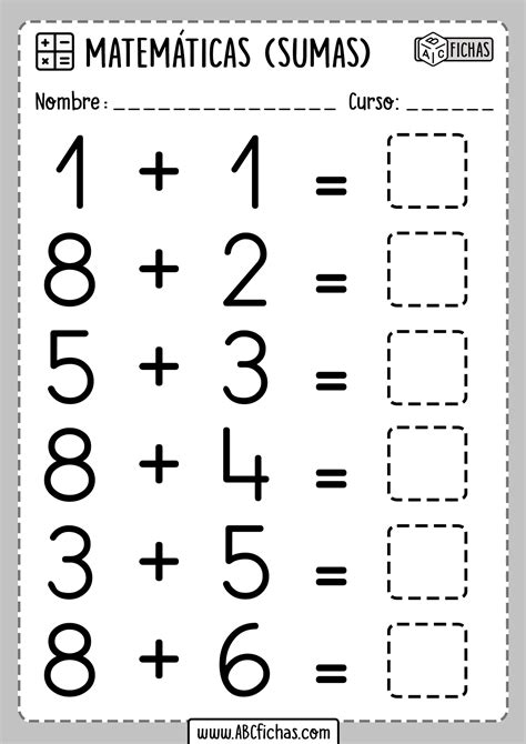 Sumas Para Primer Grado