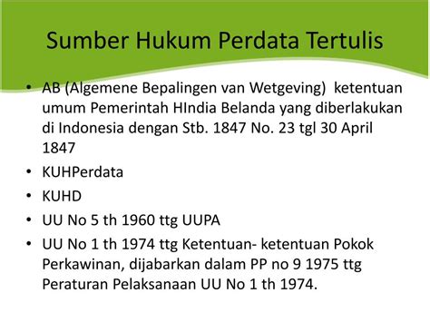Sumber Hukum Perdata