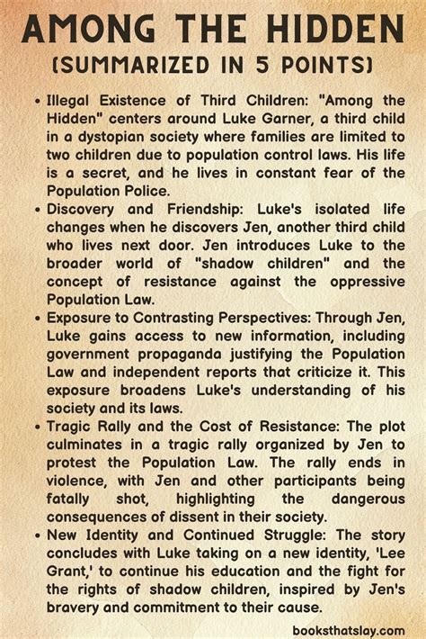 Summary Among The Hidden