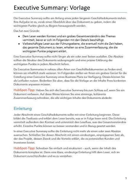 Summary Auf Deutsch