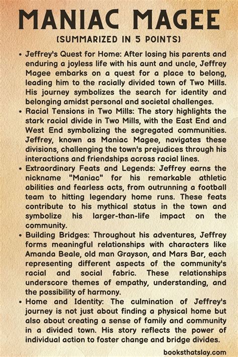 Summary For Maniac Magee