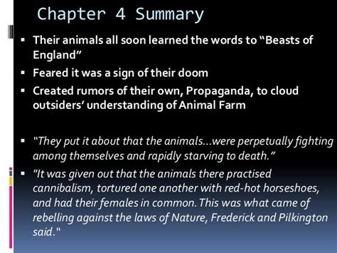 Summary Of Chapter 4 Animal Farm