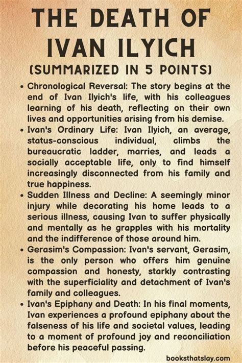 Summary Of Death Of Ivan Ilyich