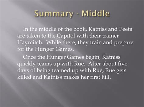 Summary Of Hunger Games