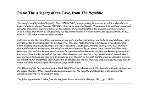 Summary Of The Cave