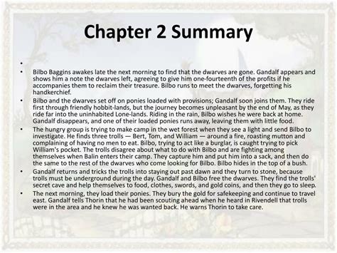 Summary Of The Hobbit Chapter 12