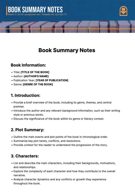 Summary Of The Notebook