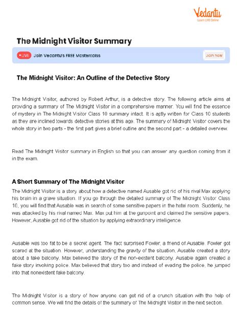 Summary Of The Visitor