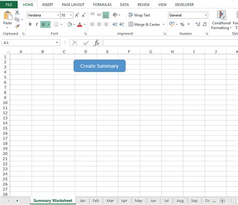 summary worksheet definition in excel