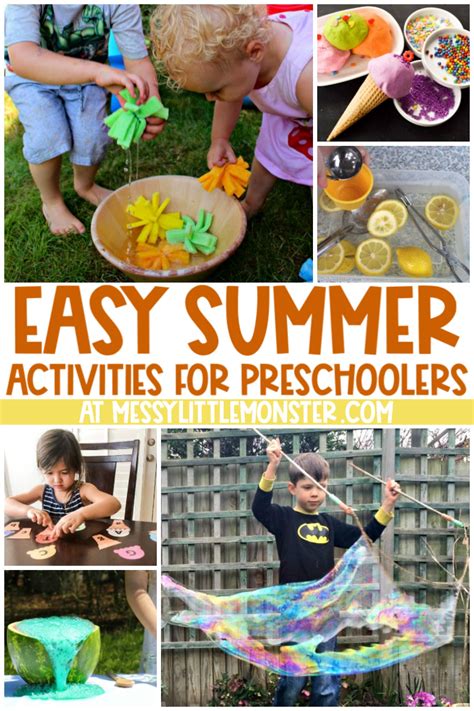 Summer Activities For Preschoolers Messy Little Monster Summer School Activities For Kindergarten - Summer School Activities For Kindergarten