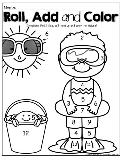 Summer Color By Number Kindergarten Math Worksheets Teaching Kindergarten Math Coloring Worksheets - Kindergarten Math Coloring Worksheets