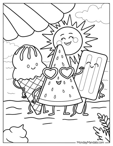 summer coloring sheet