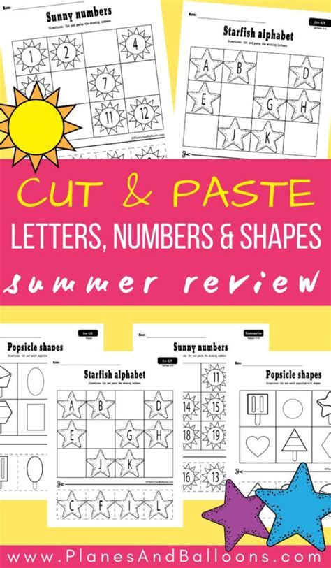 Summer Letters Numbers And Shapes Cut And Paste Number Cut And Paste - Number Cut And Paste