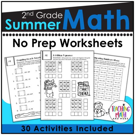 Summer Math Packet Teaching Second Grade Second Grade Summer Packet - Second Grade Summer Packet