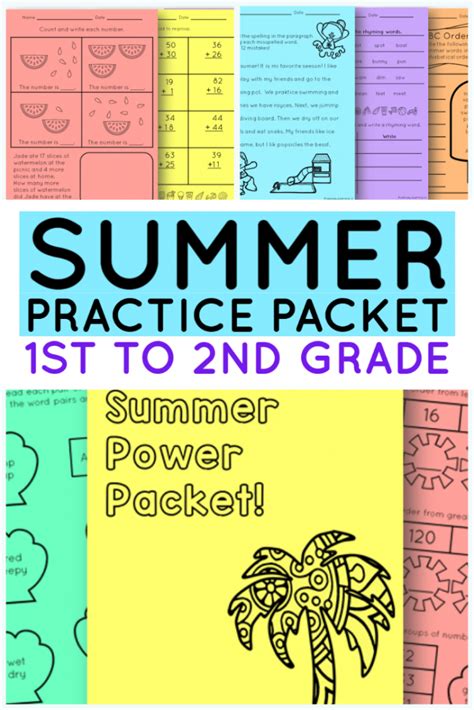 Summer Packets Positively Learning Second Grade Summer Packet - Second Grade Summer Packet
