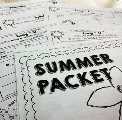 Summer Packets Tiny Teaching Shack First Grade Summer School - First Grade Summer School