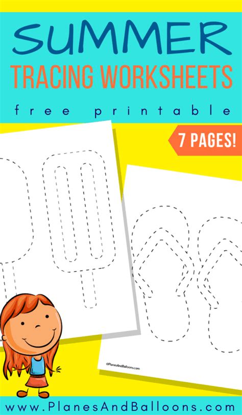 Summer Tracing Worksheets For Preschoolers Planes Amp Preschool Summer Worksheets - Preschool Summer Worksheets