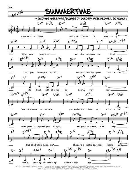 Summertime Sheet Music