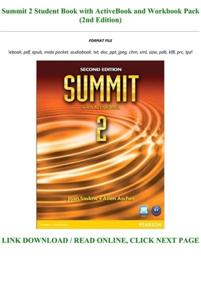 Summit 2 Student Book With Activebook And Workbook Pack 2nd Edition
