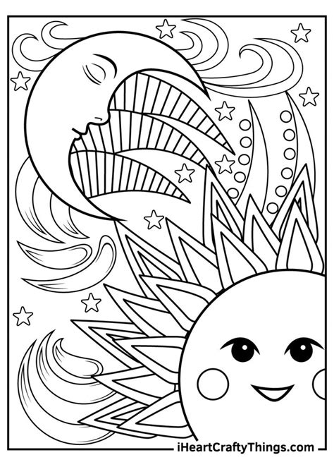Sun And Moon Coloring Page Free Printable Coloring Picture Of Sun For Colouring - Picture Of Sun For Colouring