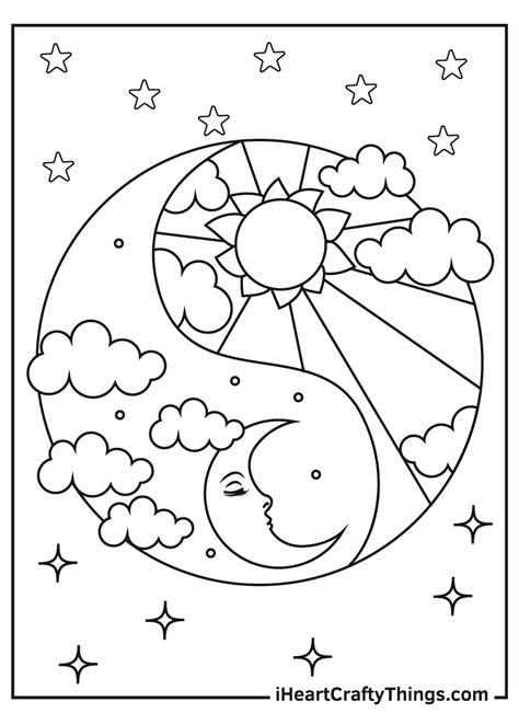 Sun And Moon Coloring Pages 100 Free Printables Picture Of Sun For Colouring - Picture Of Sun For Colouring