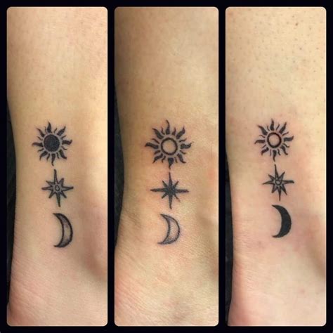 Sun Star Moon Tattoos