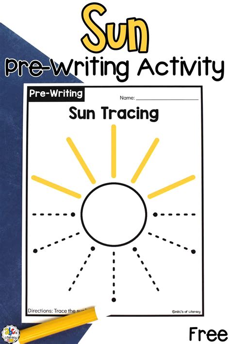 Sun Tracing Worksheets Pre Writing Activity For Preschoolers Sun Worksheets For Kindergarten - Sun Worksheets For Kindergarten