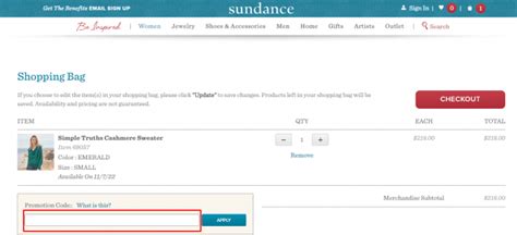Sundance Catalog Promo Code