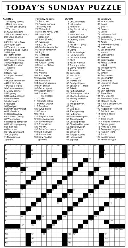 Newsday Crossword Puzzle for Dec 19, 2022, by Stanley Newman