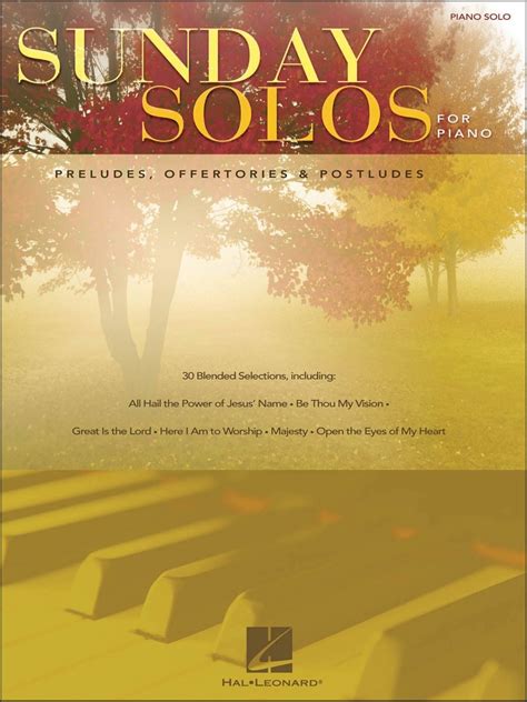 Full Download Sunday Solos For Piano Preludes Offertories Postludes 