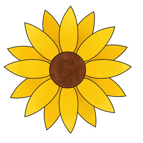 sunflower drawing easy easy flower drawing #flowerdrawing