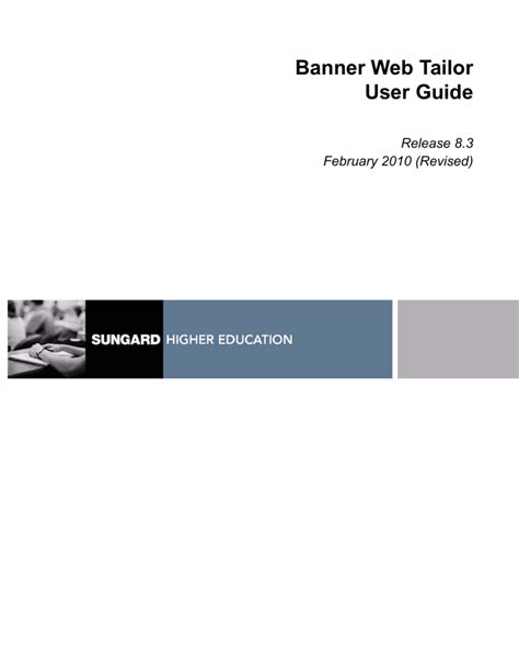 Read Sungard Banner 8 User Guide 