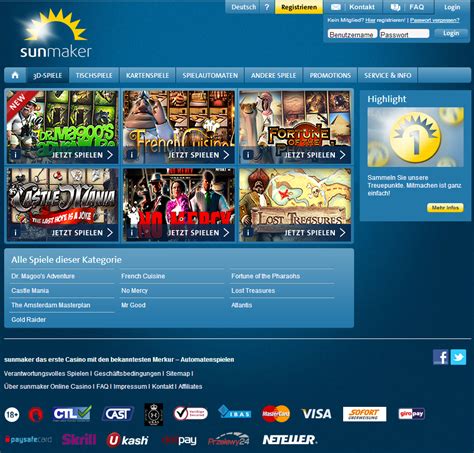 sunmaker casino wartungsarbeiten Schweizer Online Casinos