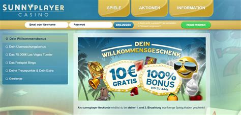 sunnyplayer bonus code 2020 Top deutsche Casinos