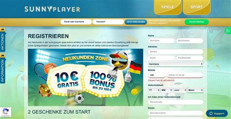 sunnyplayer casino login sdph