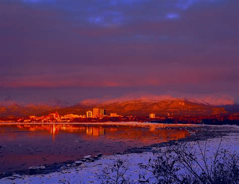 sunset anchorage alaska