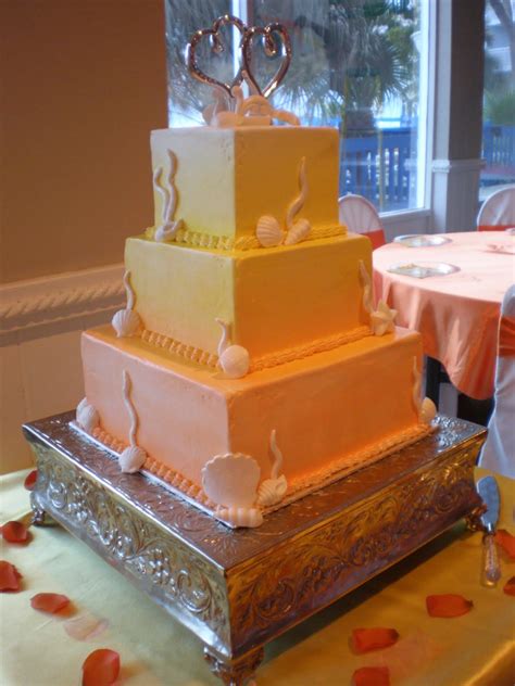 Sunset Beach Wedding Cake