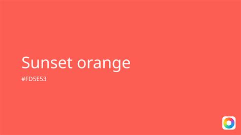 sunset orange color