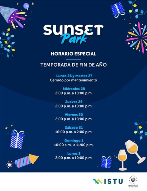 sunset park horario
