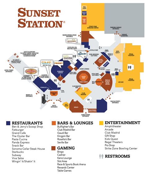 sunset station casino floor map